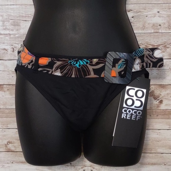Coco Reef Belted Hipster Bikini Bottom Small - Picture 1 of 10